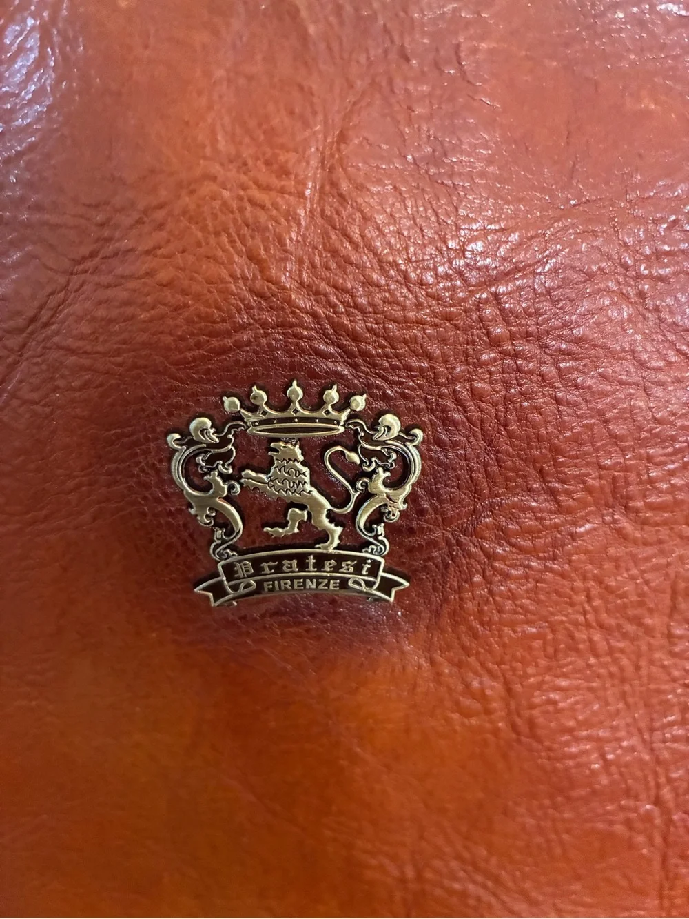 Pratesi Firenze Monteriggioni Cognac Leather Doctor Satchel Bag Italy B174